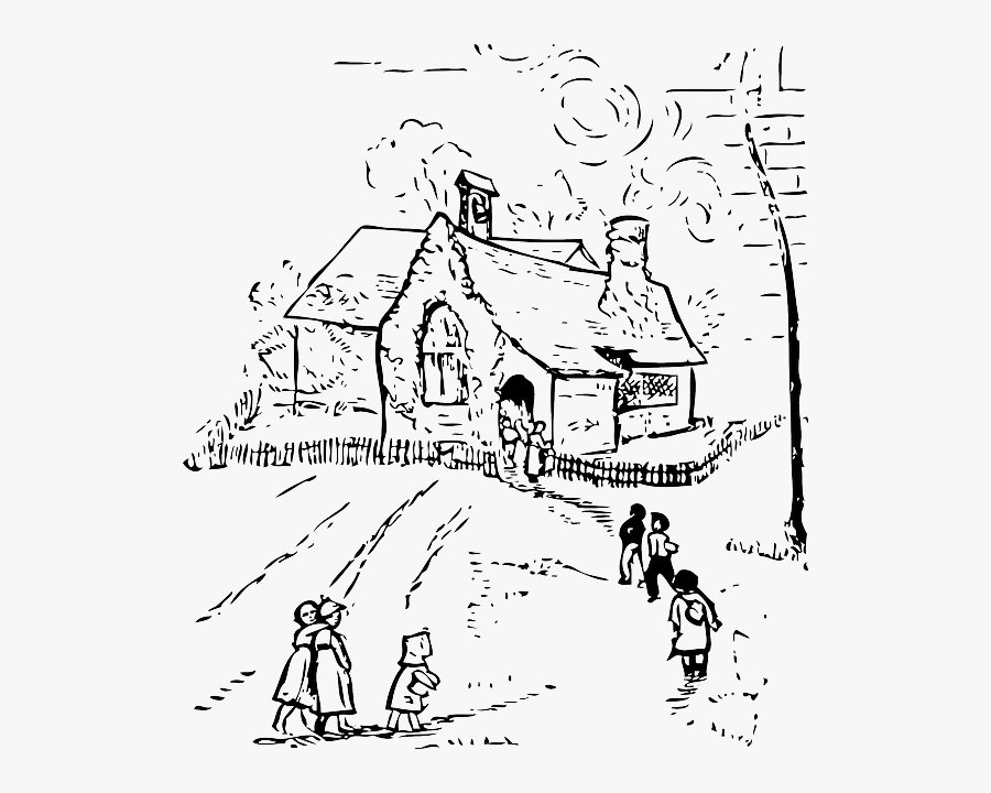 Kids Going To School, Transparent Clipart