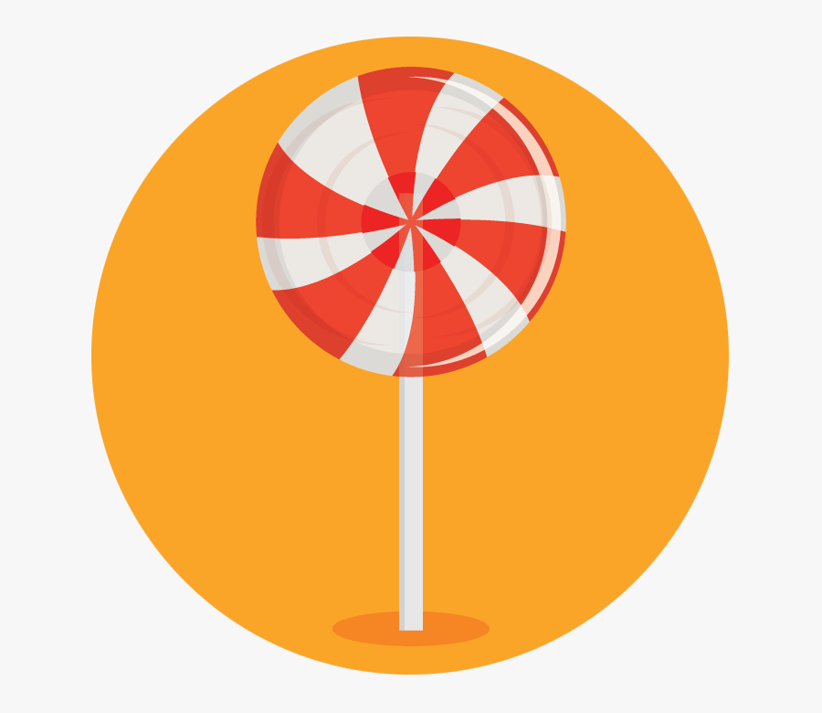 Lollipop - Beach Umbrella Cartoon Top View, Transparent Clipart