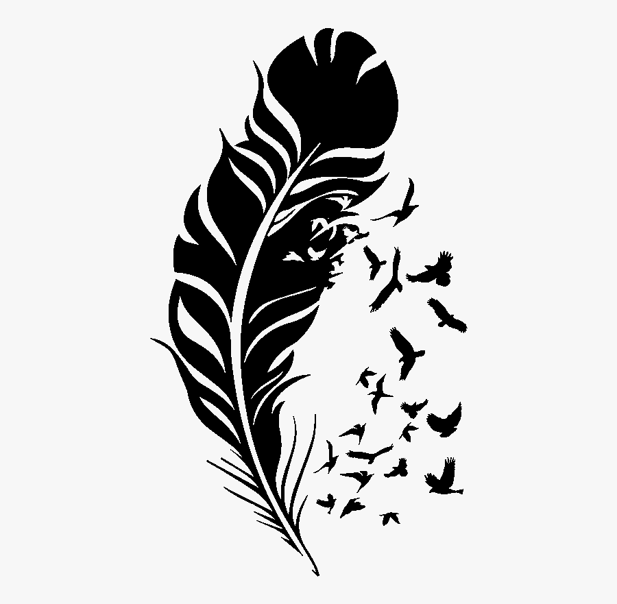 Transparent Boho Feather Png - Feather And Birds Png, Transparent Clipart