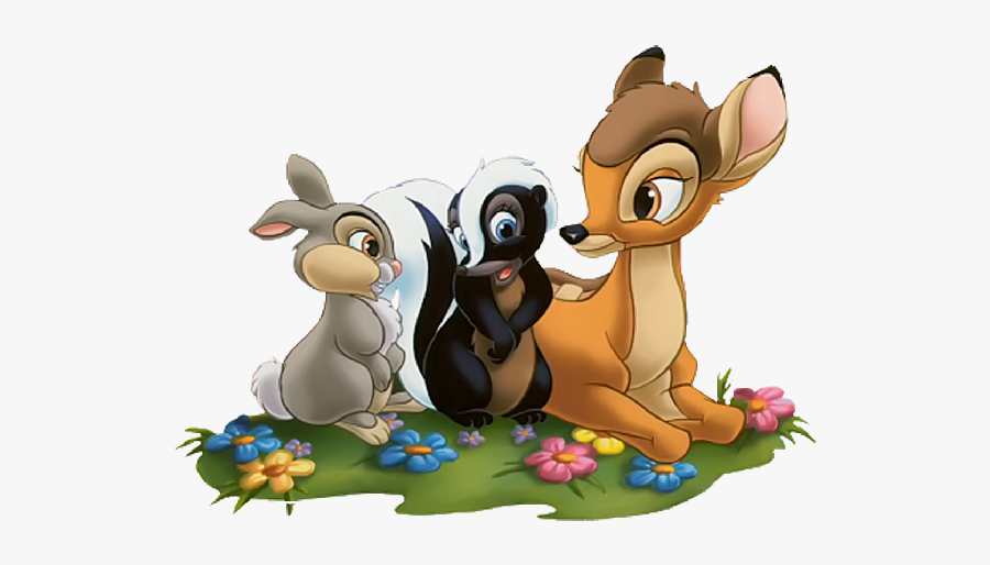 Bambi Skunk And Rabbit, Transparent Clipart