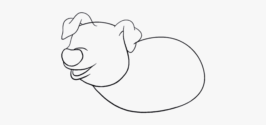 Pig Clipart Sketch - Line Art, Transparent Clipart