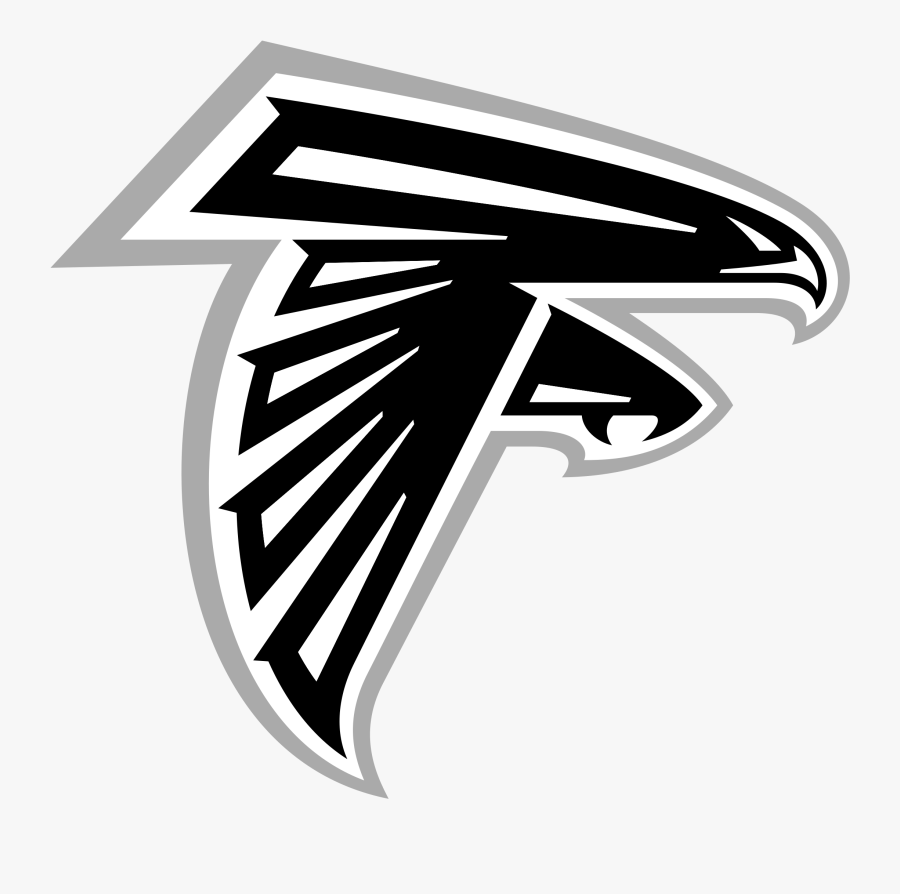 Atlanta Falcons Logo Black And White Transparent - Atlanta Falcons, Transparent Clipart