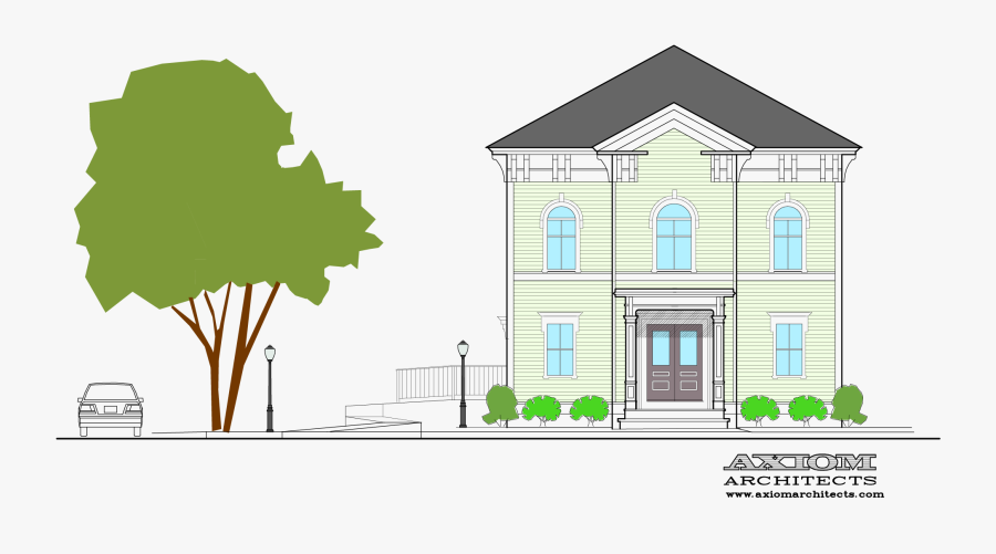 James Front Elevation Only - Tree, Transparent Clipart