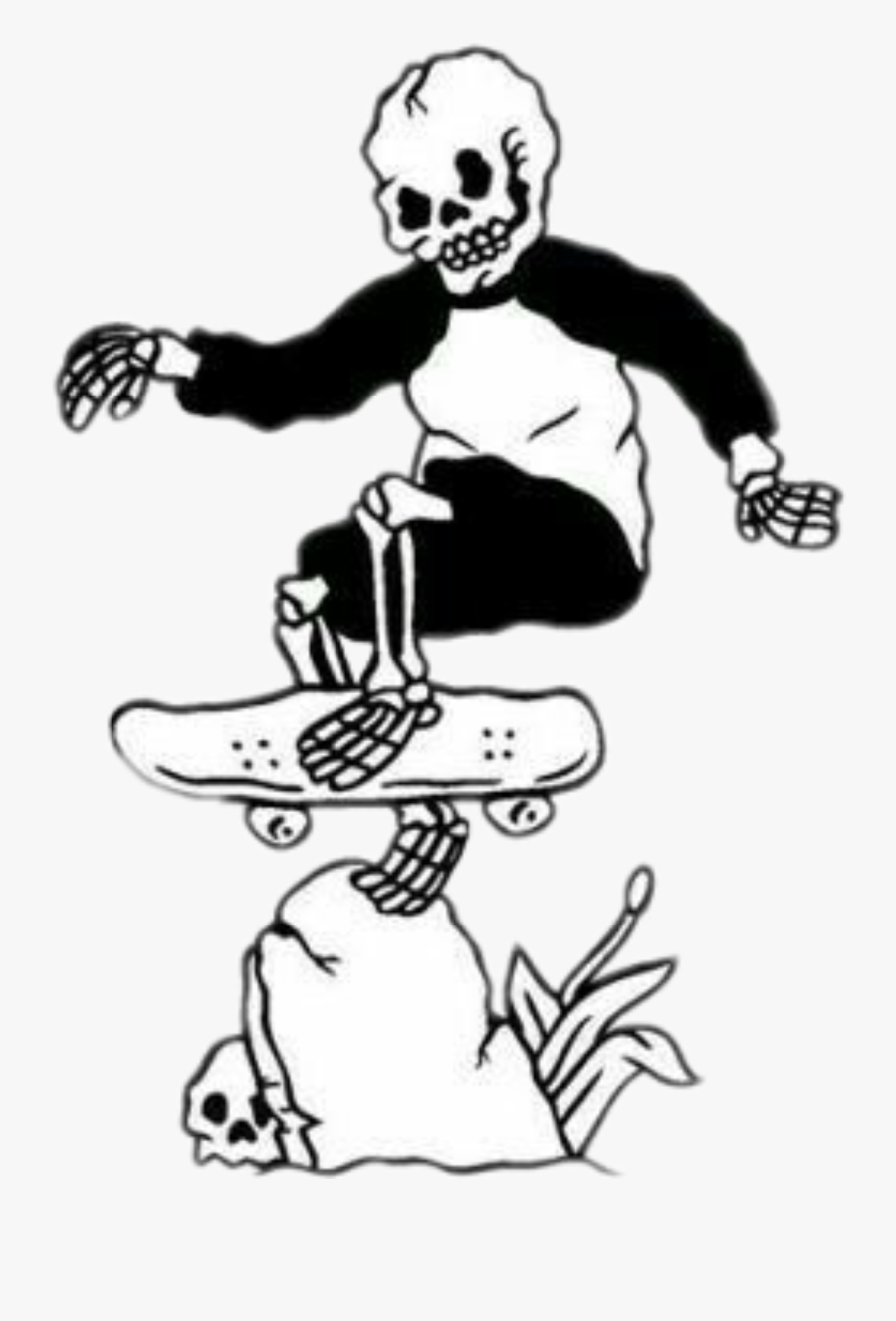 Skater Sk8r Thrasher Skeleton Skater Skeleton Drawing