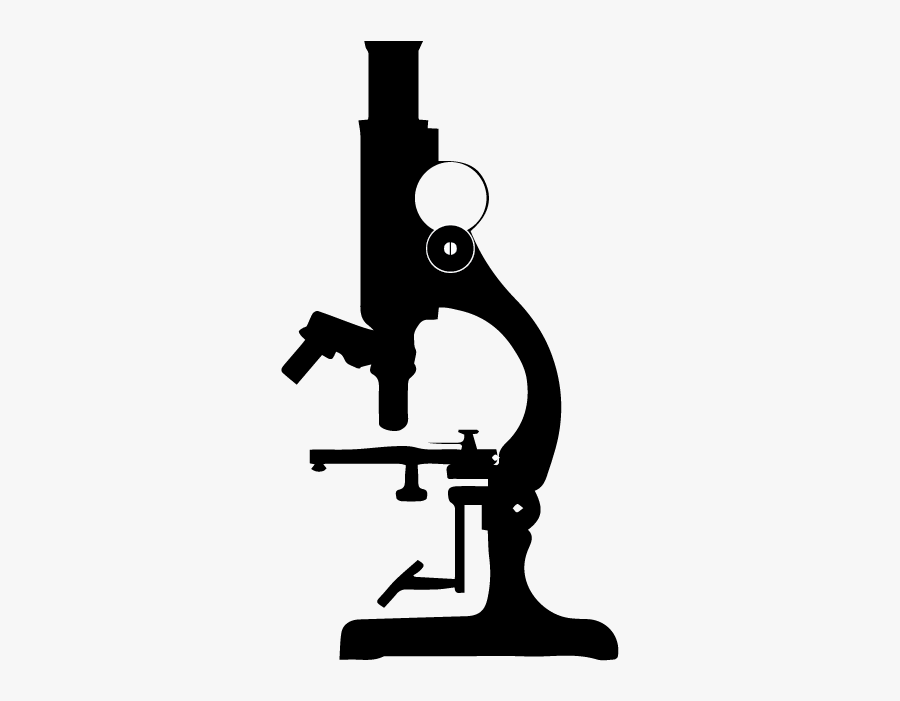 Study Vector Microscope Silhouette - Go For Cancer Screening In Kenya, Transparent Clipart