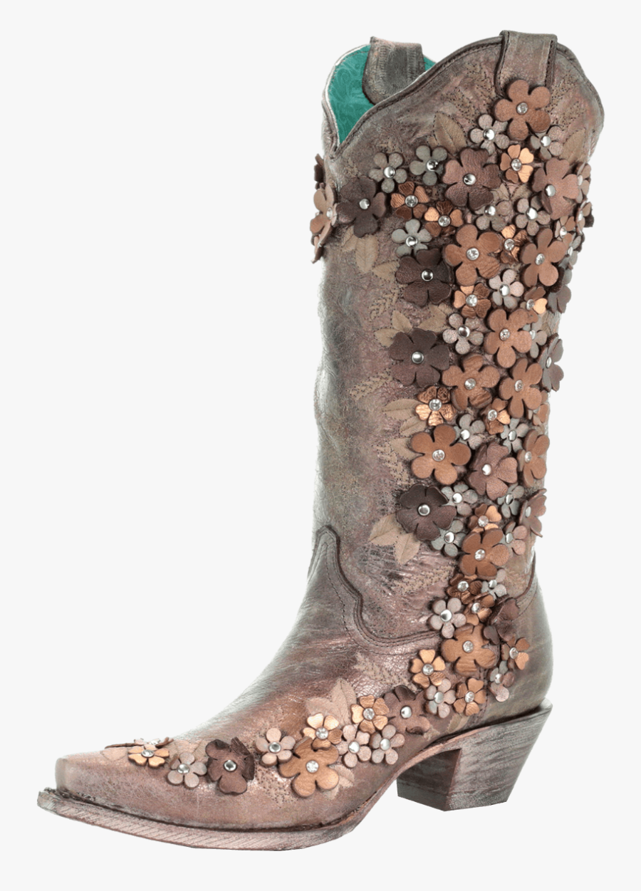 Cowboy Boots And Flowers Png - Cowboy Boot, Transparent Clipart