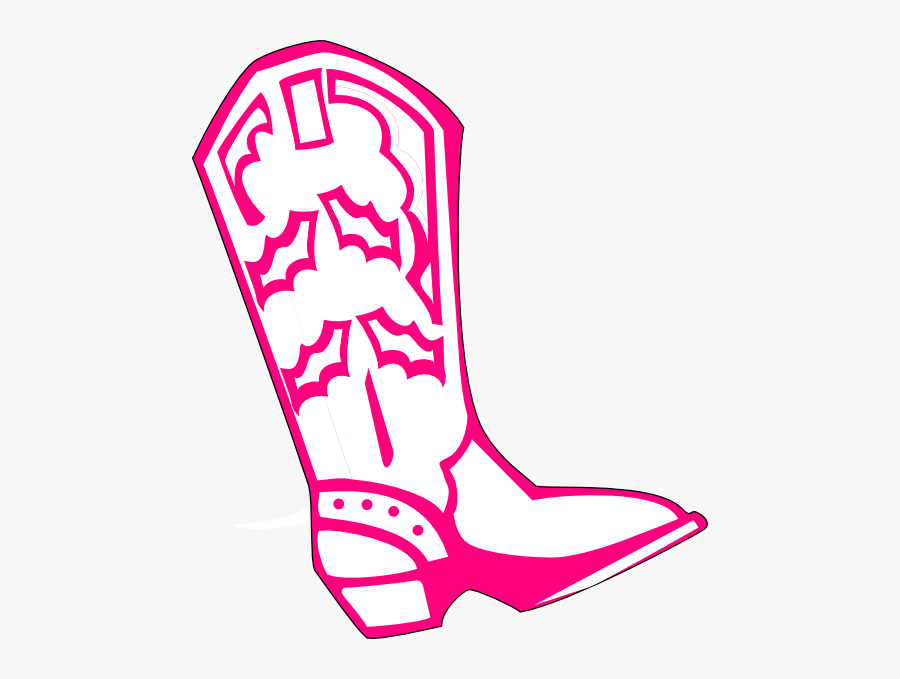 Pink Cowboy Boot Png, Transparent Clipart