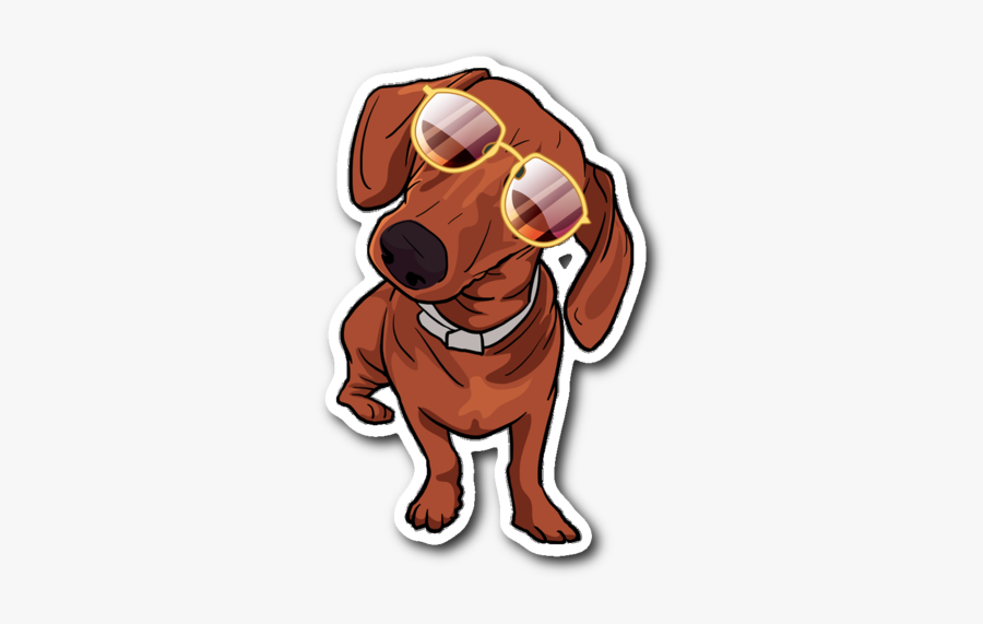 Dachshund Sticker, Transparent Clipart