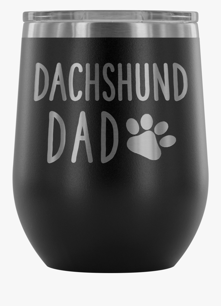 Dachshund Dad Wine Tumbler With Lid, Wiener Dog Dad - Guinness, Transparent Clipart