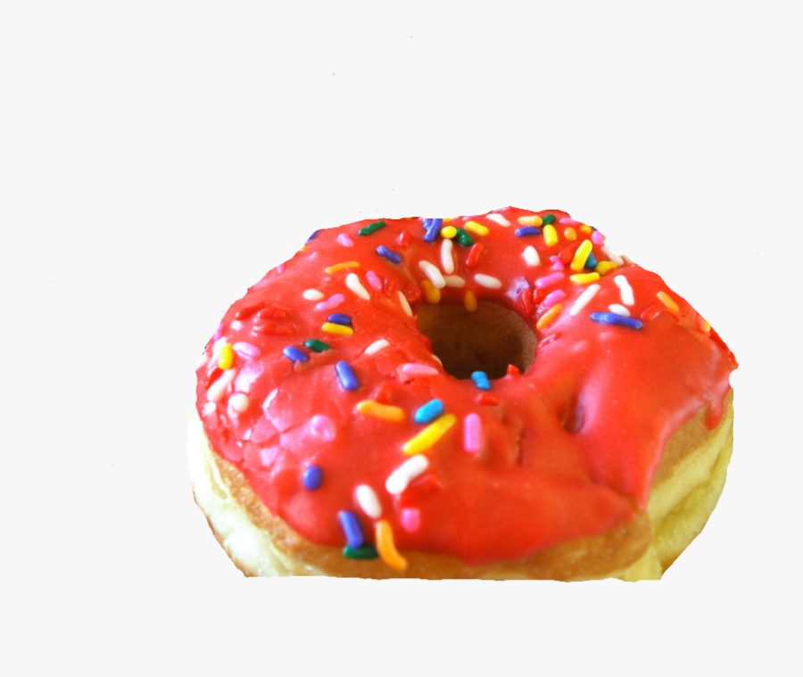 Cherry Iced Donut, Transparent Clipart