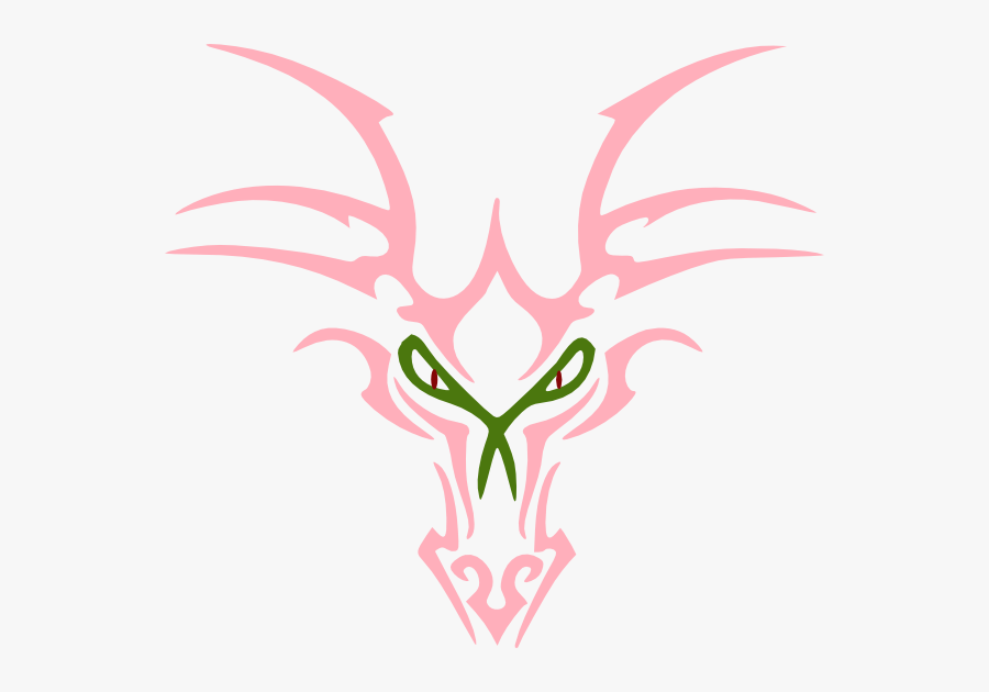 Transparent Pink Dragon Clipart - Simple Dragon Clip Art, Transparent Clipart
