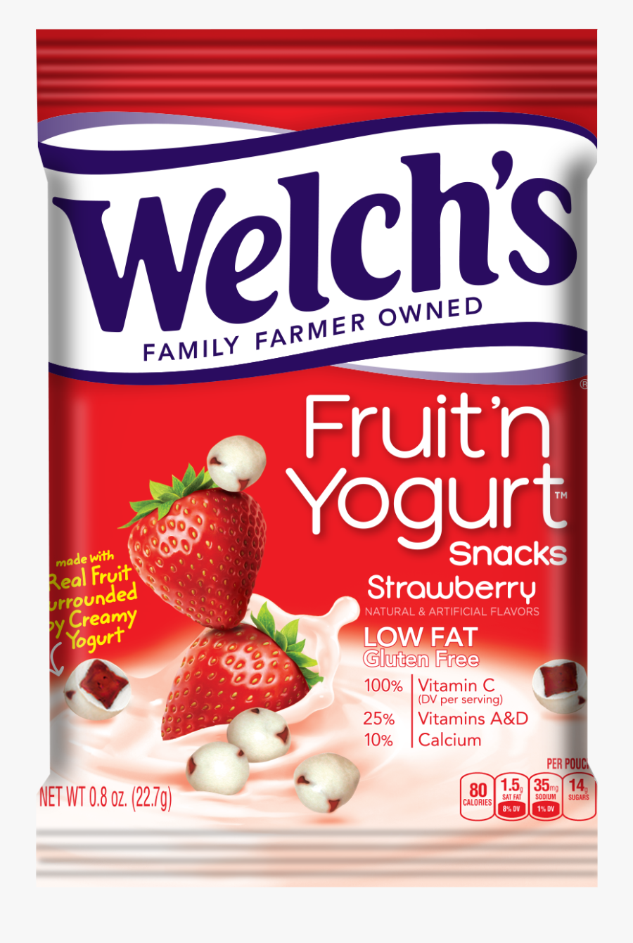 Welch's Strawberry Yogurt Bites, Transparent Clipart