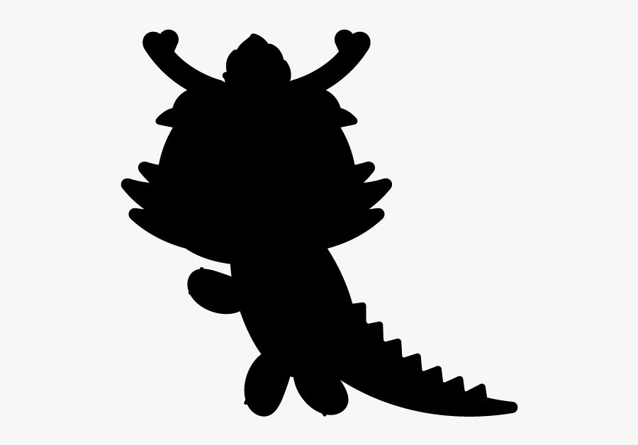 Silhouette Cute Dragon Clip Art - Silhouette, Transparent Clipart