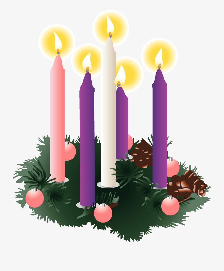 Advent Clipart Transparent - Advent Wreath 1st Candle, Transparent Clipart