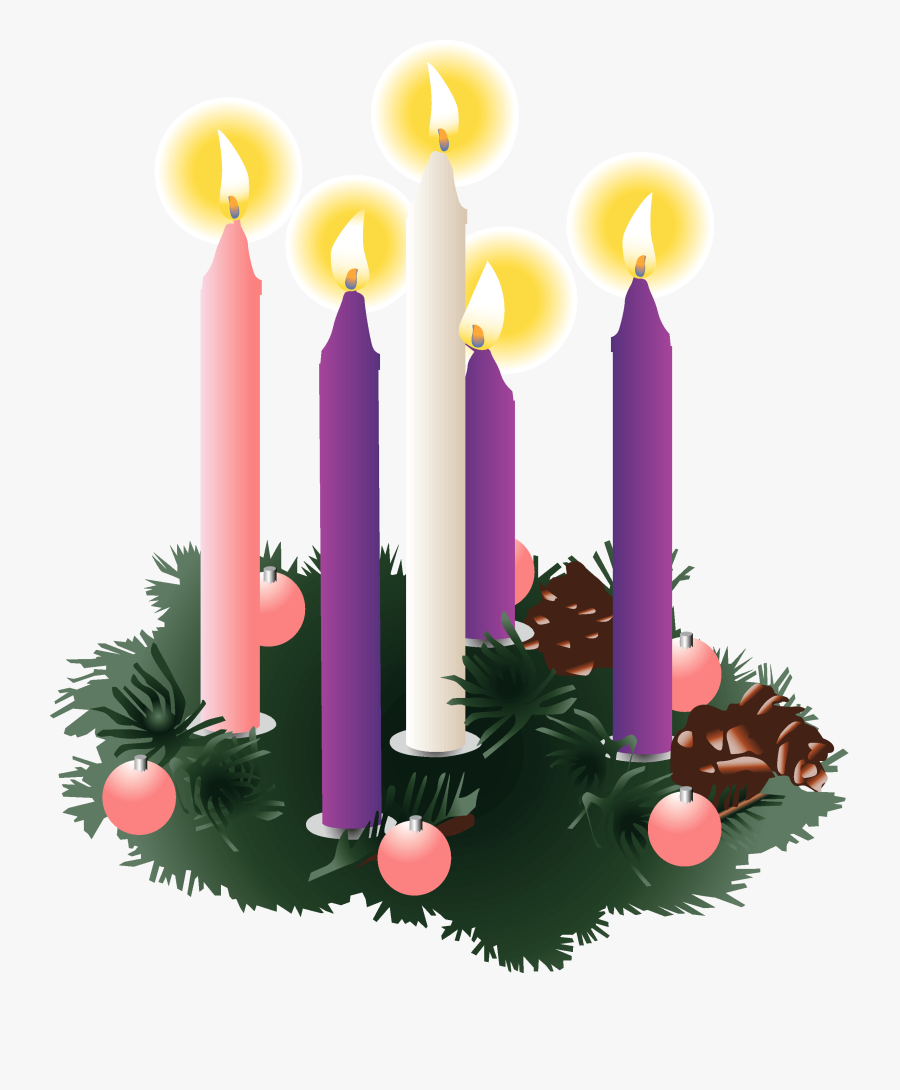Advent Clipart Transparent - Advent Wreath 1st Candle , Free