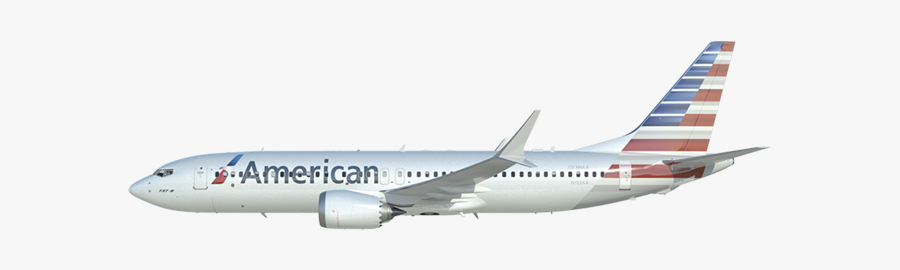 Airplane Clipart American Airlines - Boeing 737 Max 8 Transparent, Transparent Clipart