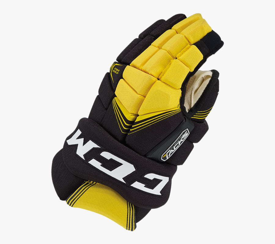 Glove Clipart Yellow Glove - Ccm Hockey Gloves Black And Yellow, Transparent Clipart