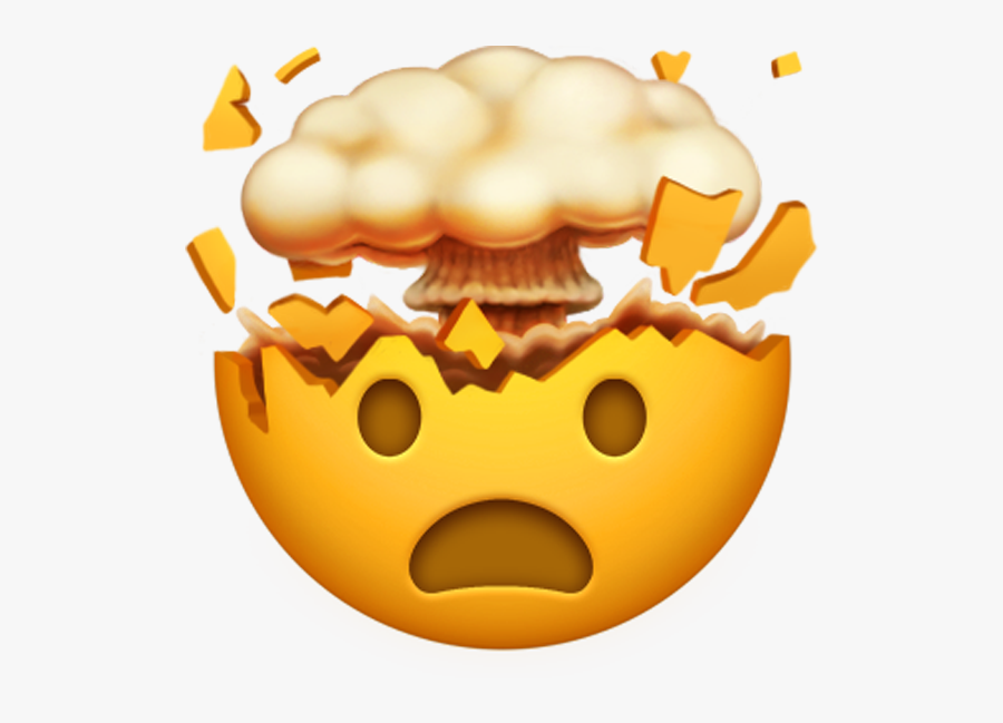 Head Exploding Emoji, Transparent Clipart