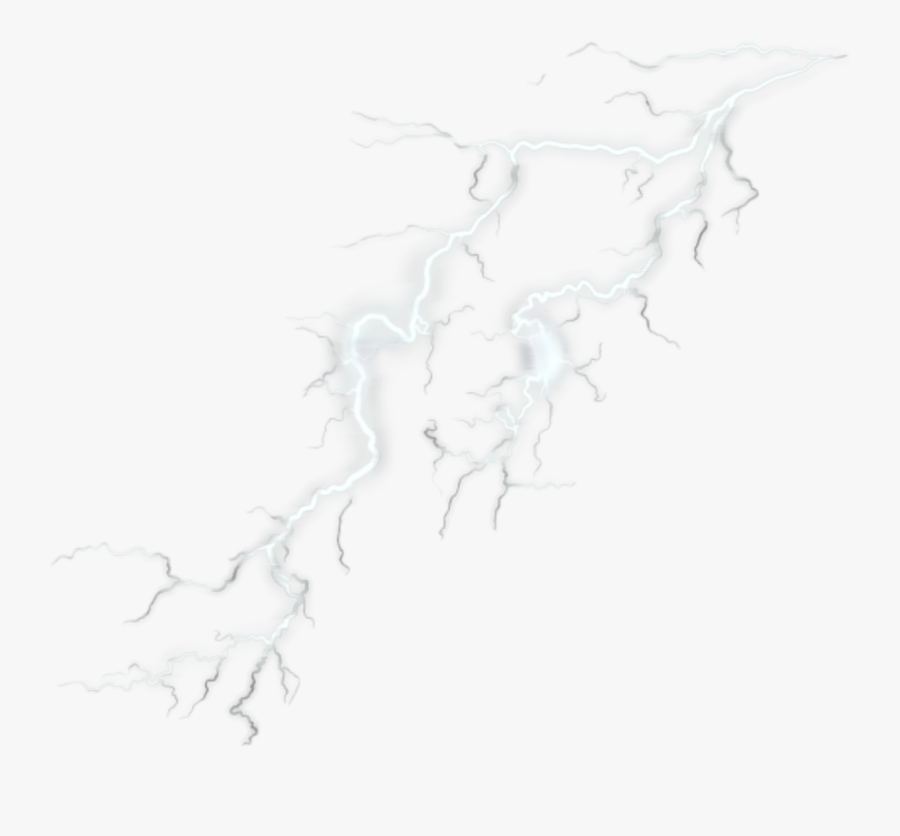Transparent White Lightning Clipart - Sketch, Transparent Clipart