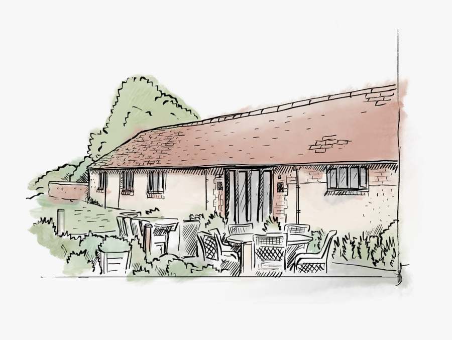 Drawing Farmhouse Painting - Vintage House Png, Transparent Clipart