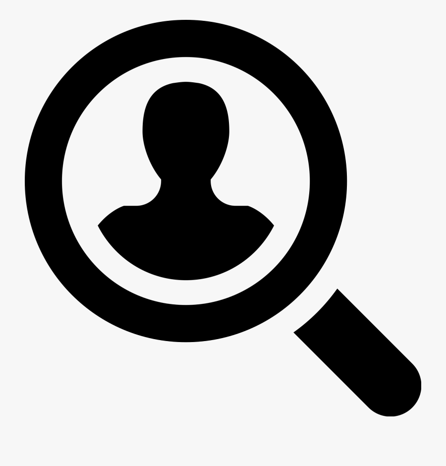 Null - Person Magnifying Glass Icon, Transparent Clipart