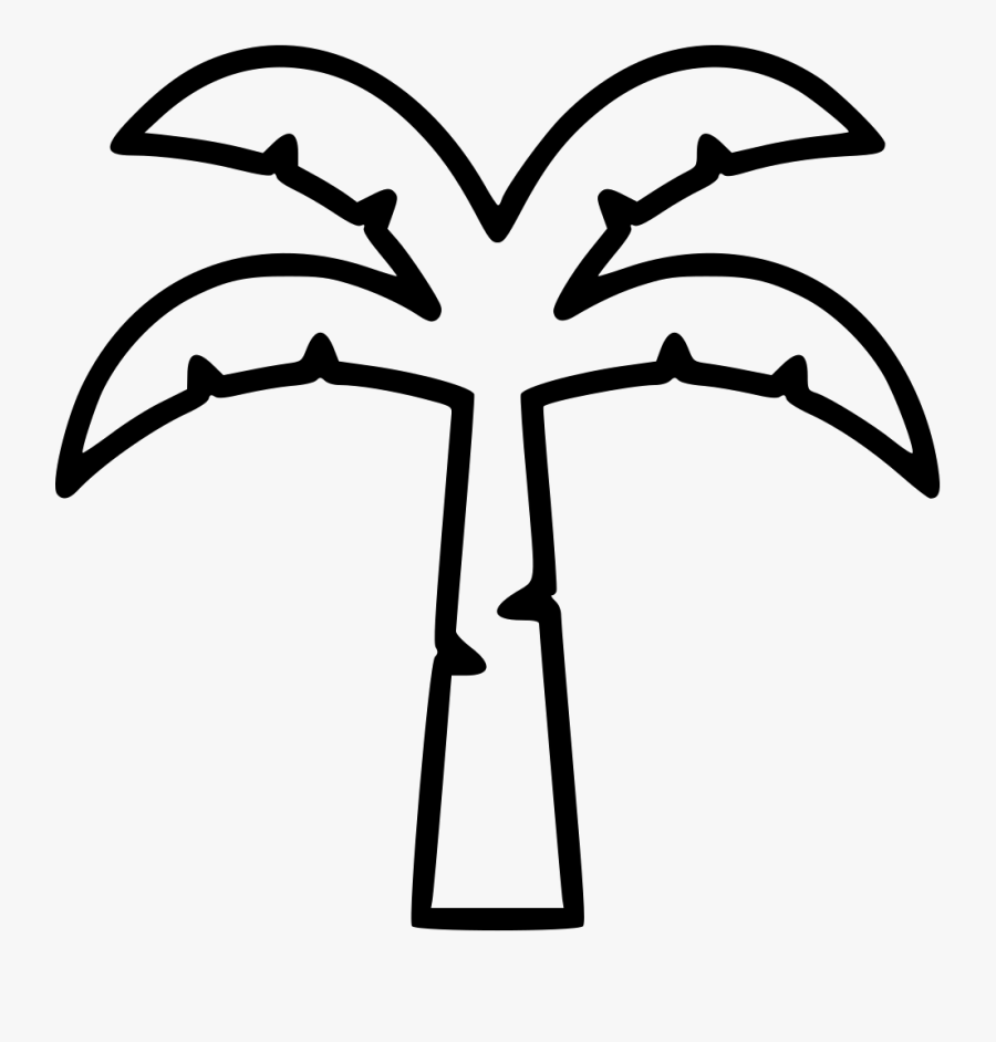 Coconut Tree Comments - Coconut Tree Outline Png, Transparent Clipart