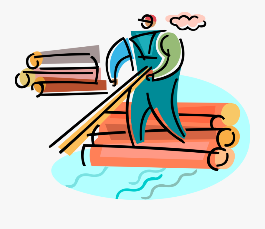 Rides Floating Lumber To, Transparent Clipart