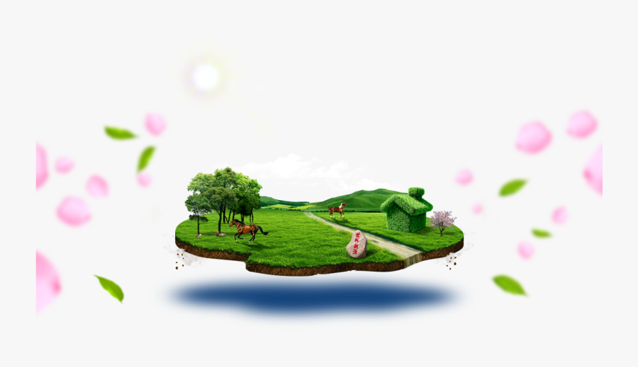 Transparent Floating Png - Green House, Transparent Clipart