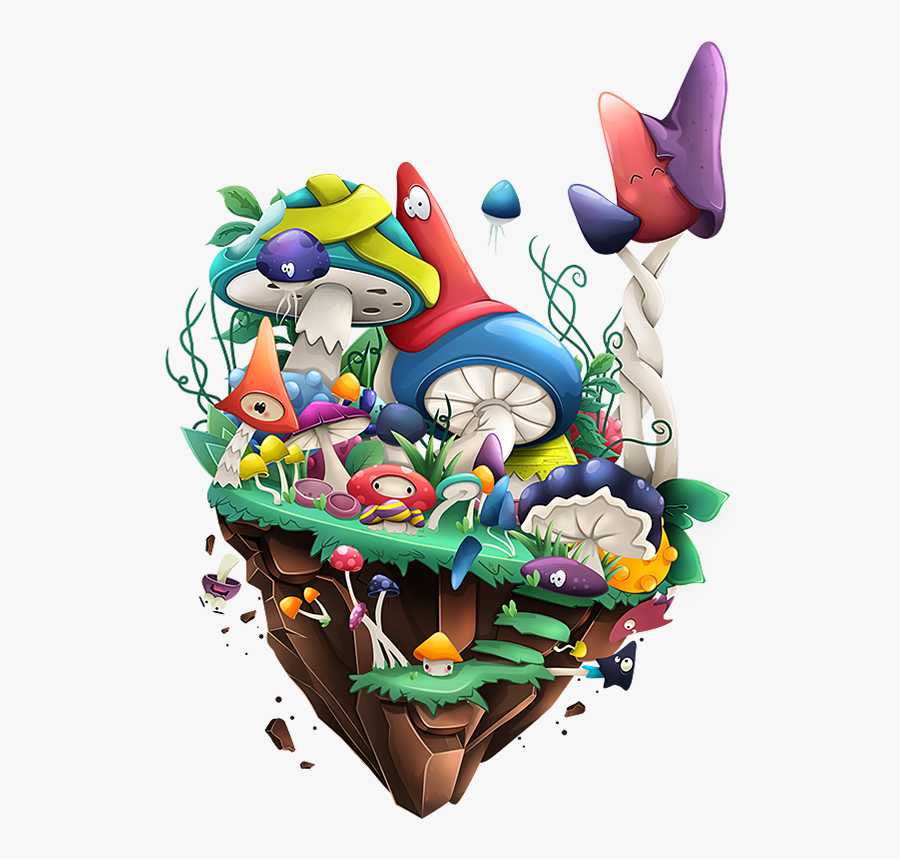 Transparent Floating Island Clipart - Illustration, Transparent Clipart