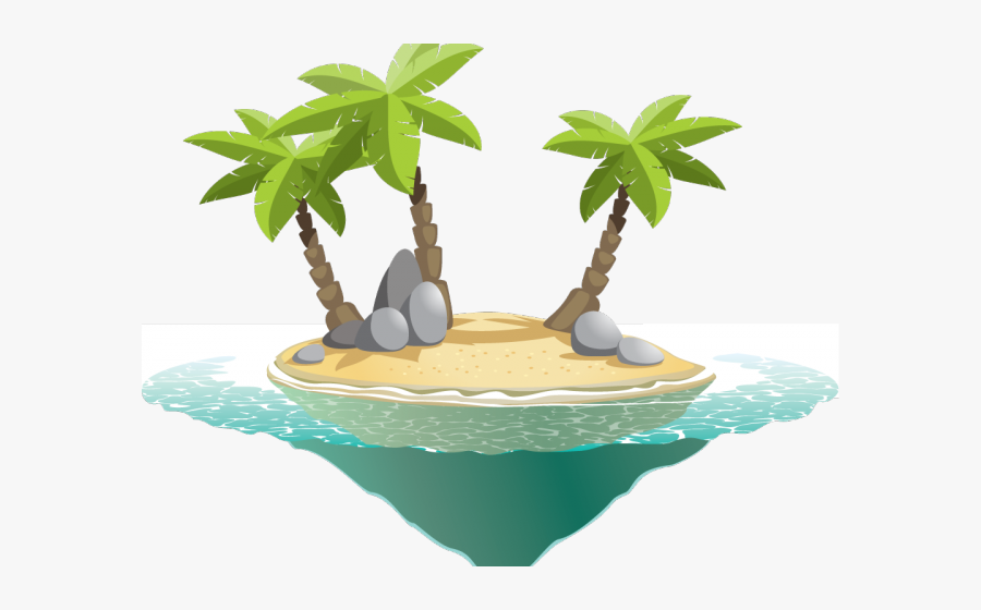 Paradise Island Vector, Transparent Clipart