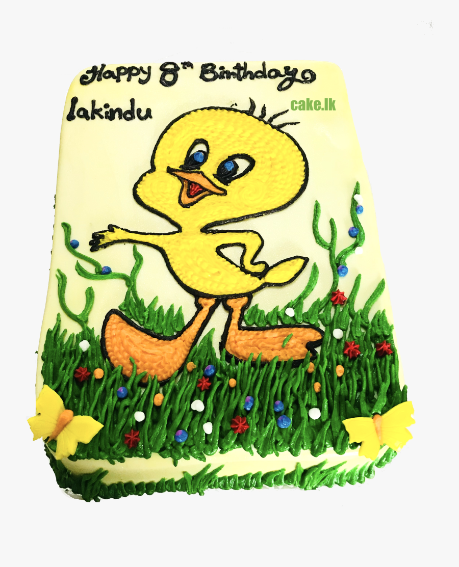 Tweety Cartoon Cake, Transparent Clipart
