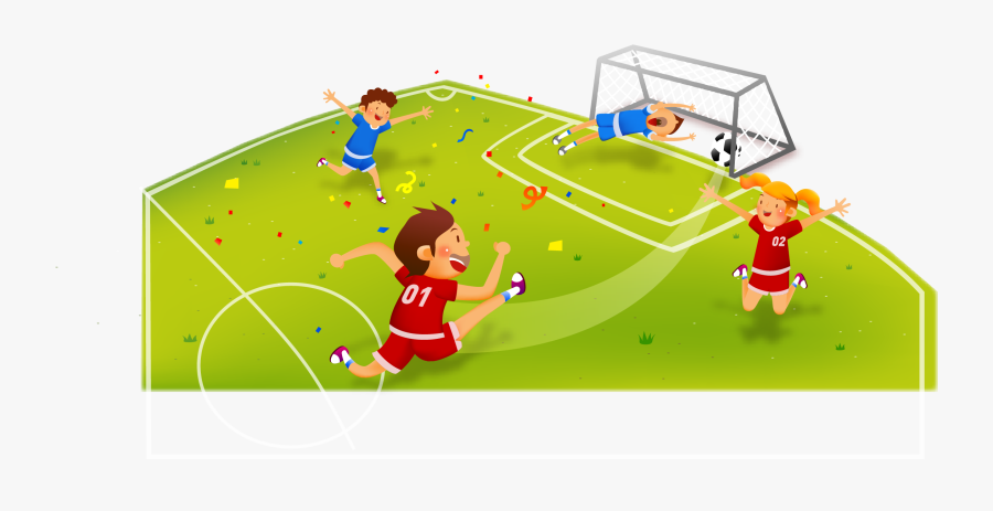 Vector Player Game Football Pitch Png Download Free - 足球 場 卡通, Transparent Clipart