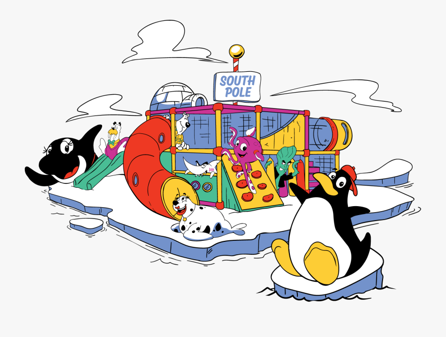 Ice Patch Hollow Gang On Their Playground - Cartoon, Transparent Clipart