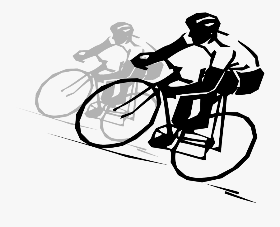 Bicycle Ride Drawing For Competition, Transparent Clipart