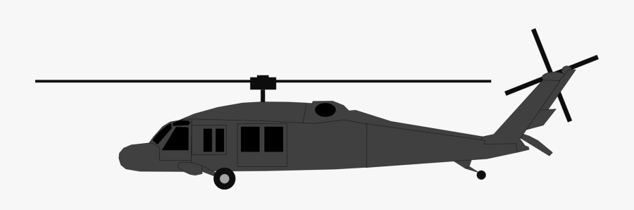 Helicopter Clipart Black Hawk Helicopter - Helicopter Rotor, Transparent Clipart