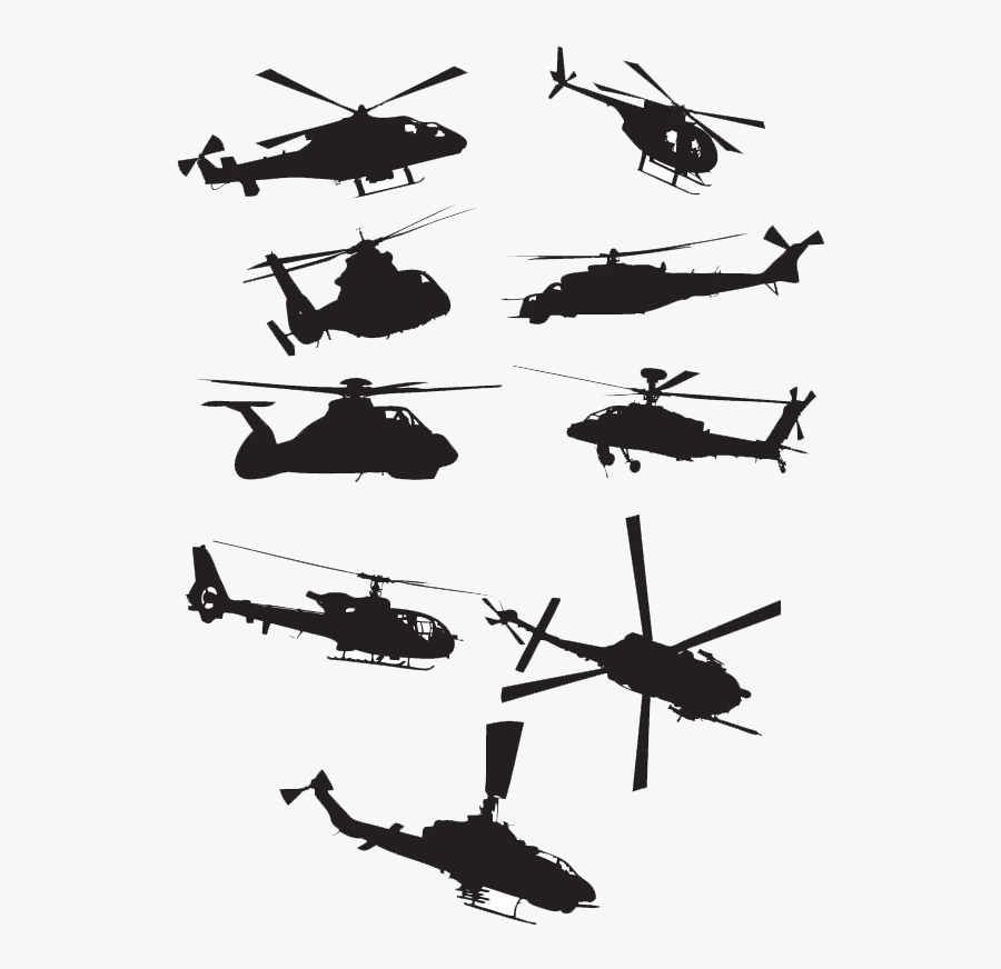 Military Helicopter Sikorsky Uh 60 Black Hawk Boeing - Helicopter Vector Silhouette Free, Transparent Clipart