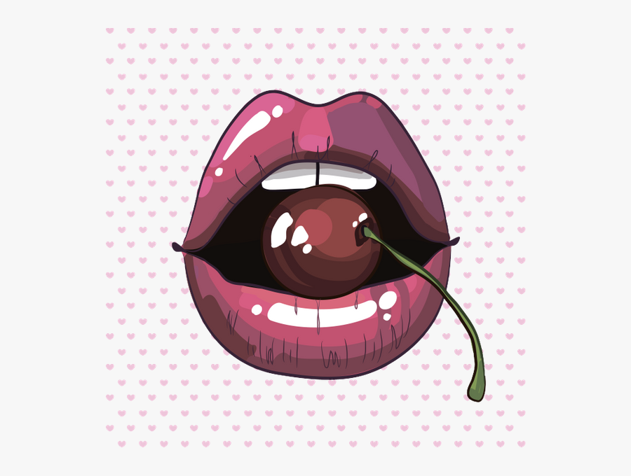Transparent Cereza Png - Cherry Lips Png, Transparent Clipart