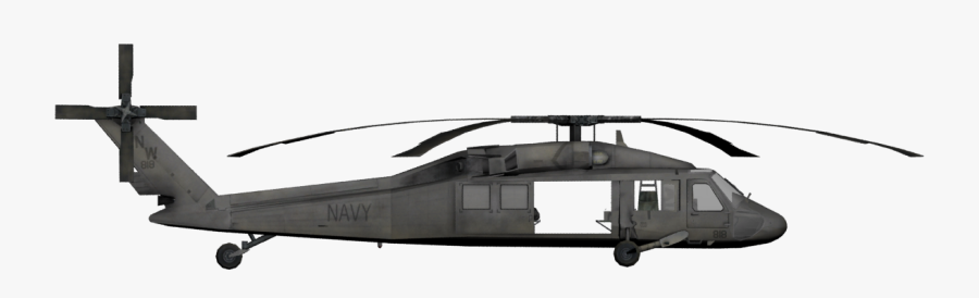 Uh 60 Blackhawk Side View, Transparent Clipart