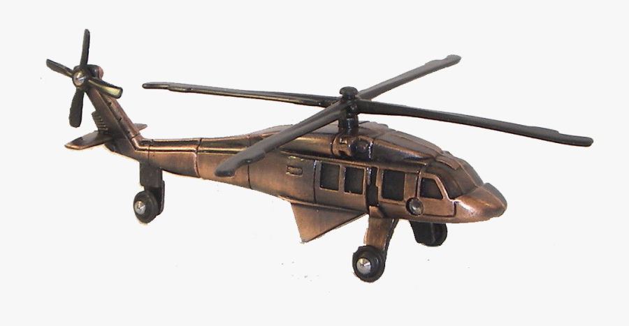 Black-hawk Military Helicopter Bronze Pencil Sharpener - Black Hawk, Transparent Clipart