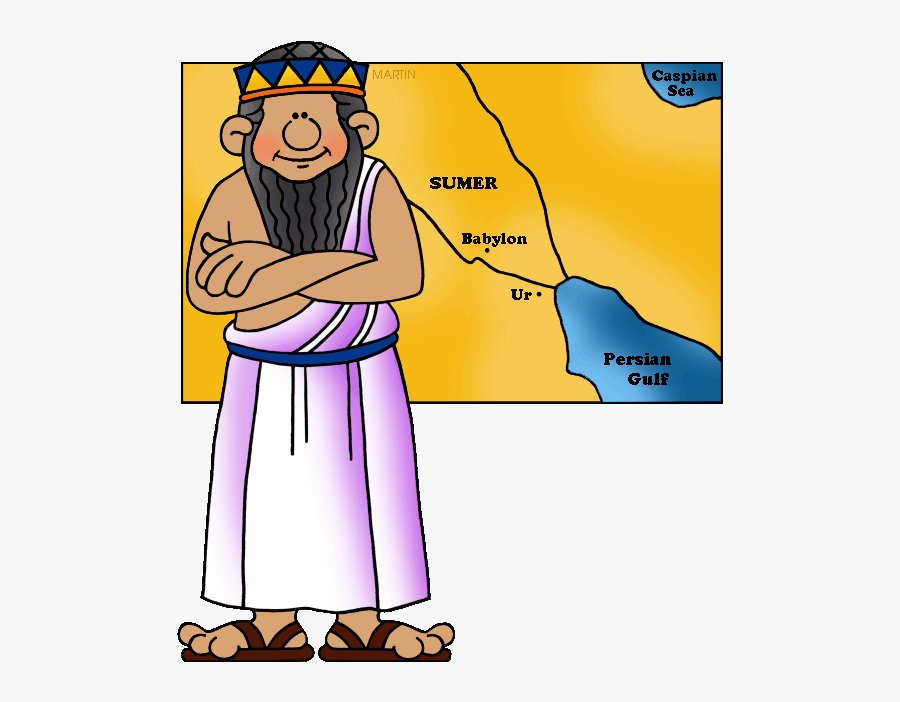 Hammurabi And Map - Priest Mesopotamia, Transparent Clipart