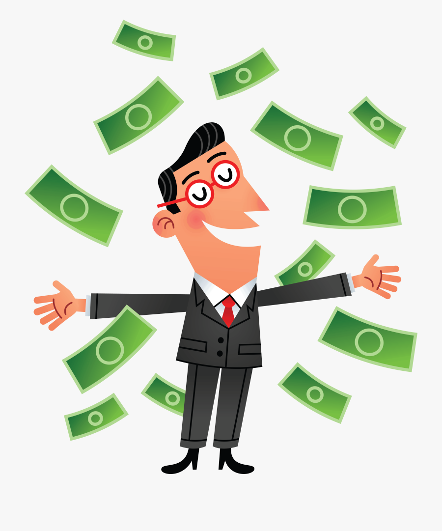 Money Raining Png - Cartoon, Transparent Clipart