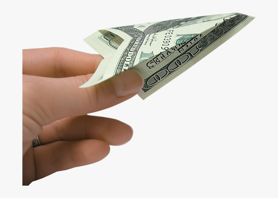 Money In Hand Png - Money Plane Png, Transparent Clipart