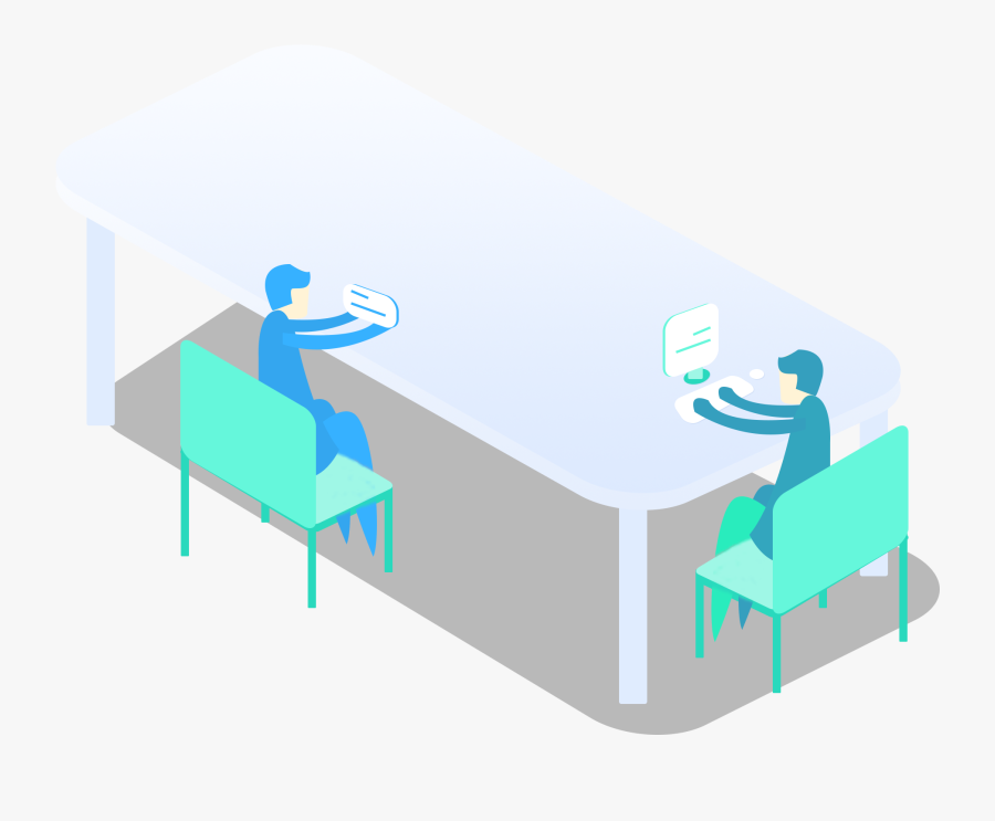 Office Cartoon Desk Man Png And Psd - Graphic Design, Transparent Clipart