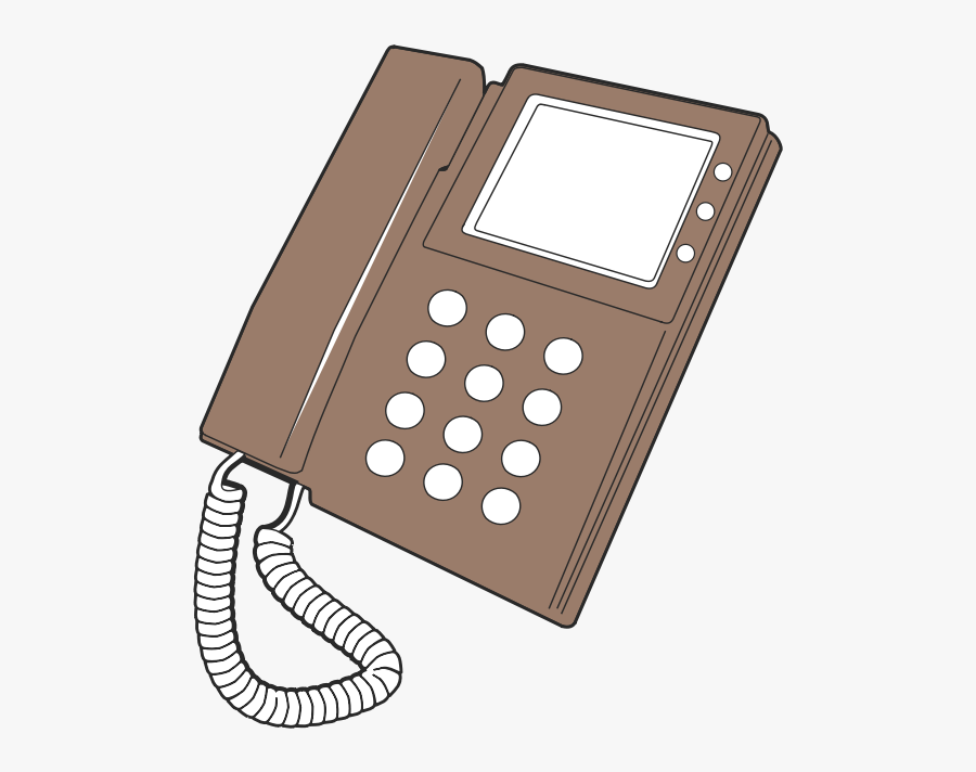 Clipart - Desk Phone - Wall Phone Clip Art, Transparent Clipart