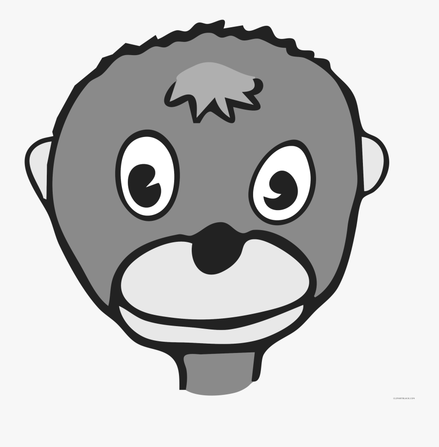 Monkey Animal Free Black White Clipart Images Clipartblack, Transparent Clipart
