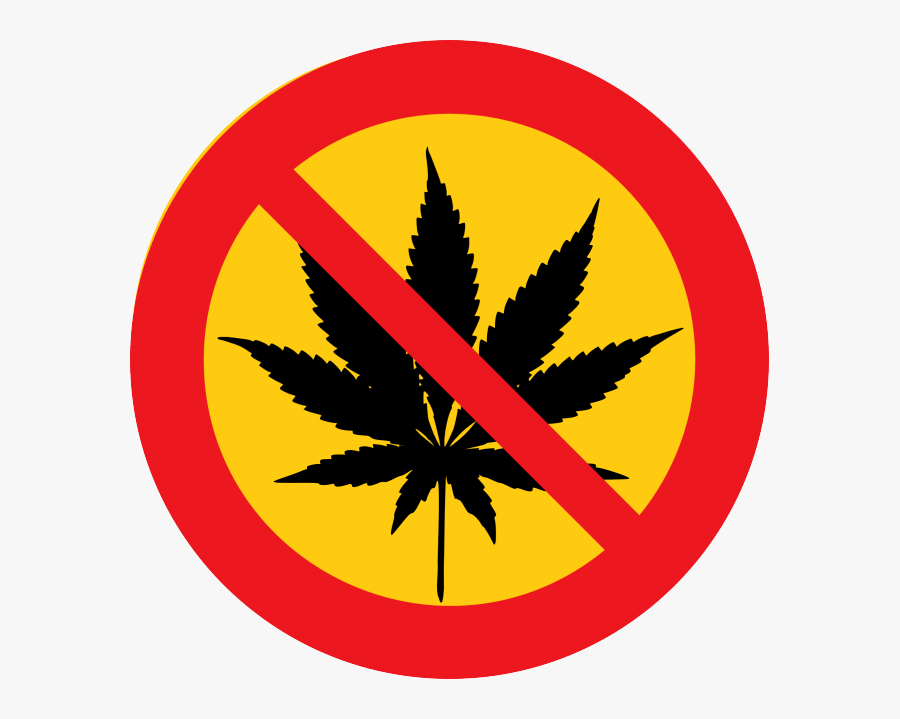 No Marijuana Clipart Cannabis Clip Art - Marijuana Crossed Out, Transparent Clipart