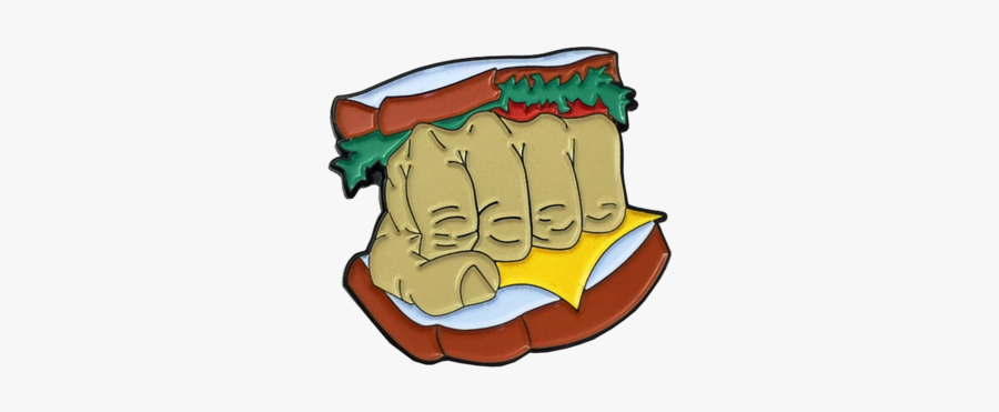 Knuckle Sandwich Pin - Illustration, Transparent Clipart