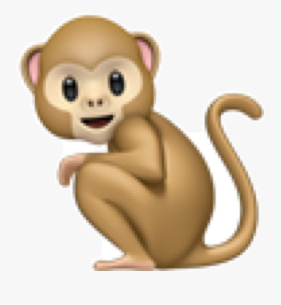 Crouching Monkey Emoji, Transparent Clipart