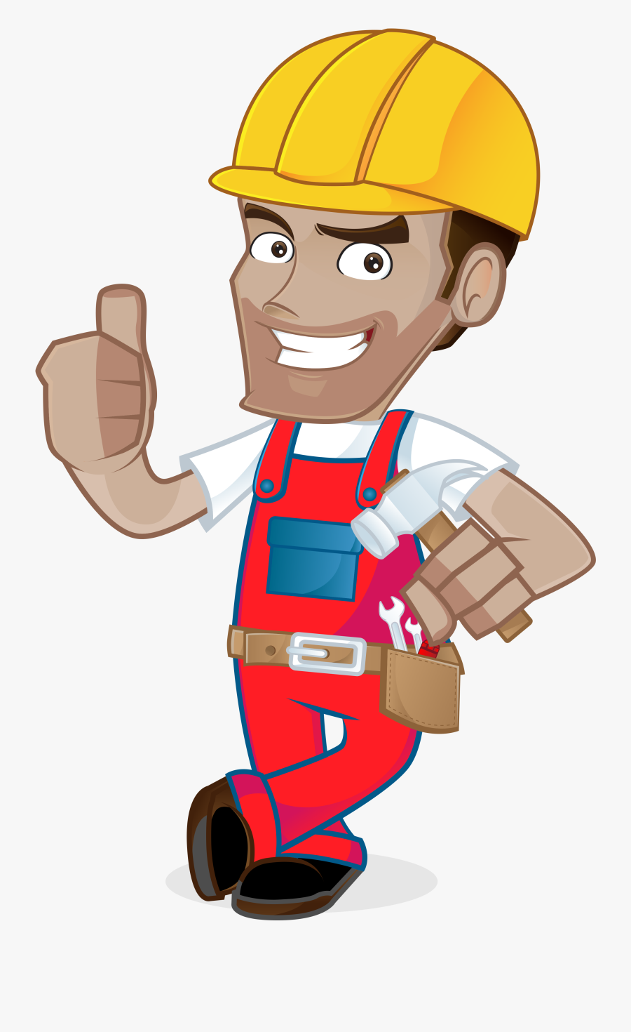 Bigstock Leaning Holding Hamme Mr Handy Guy Ⓒ Clipart - Best Handyman, Transparent Clipart