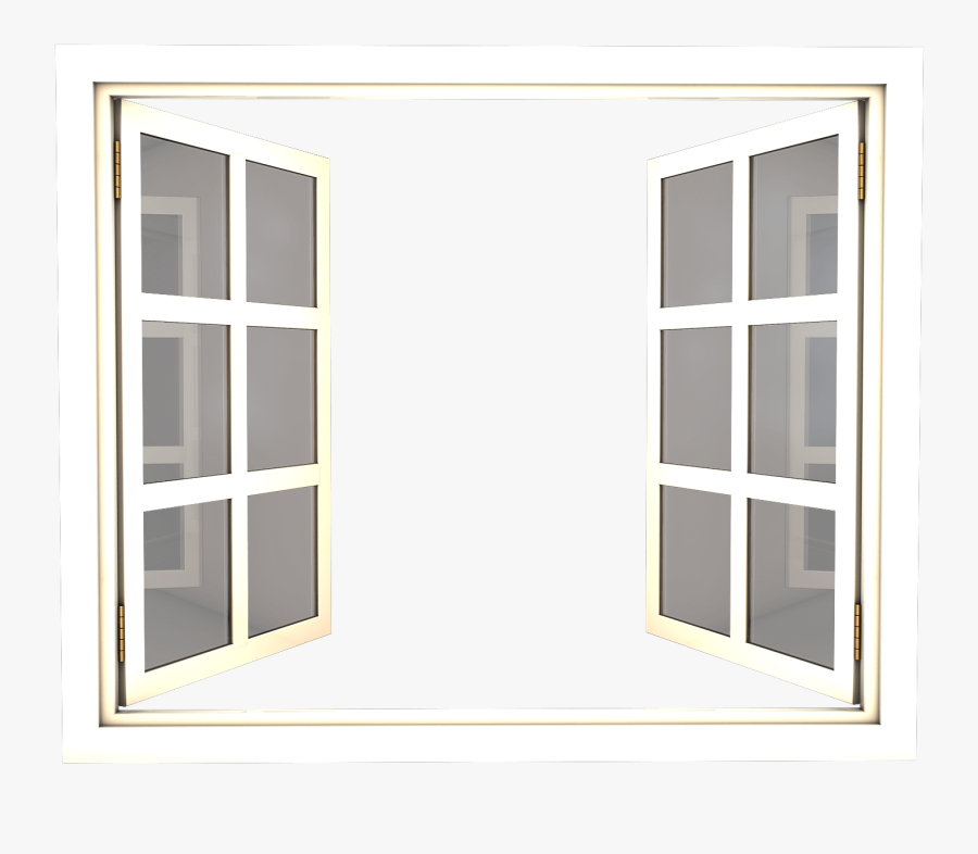 Silhouette Window Open, Transparent Clipart